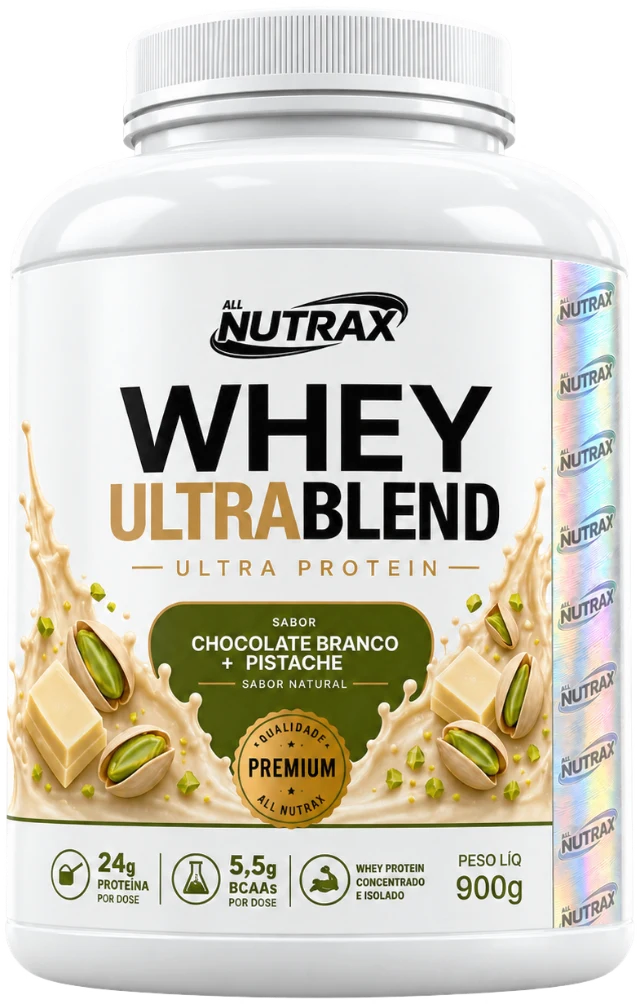Pote de Whey UltraBlend All Nutrax, 900 g